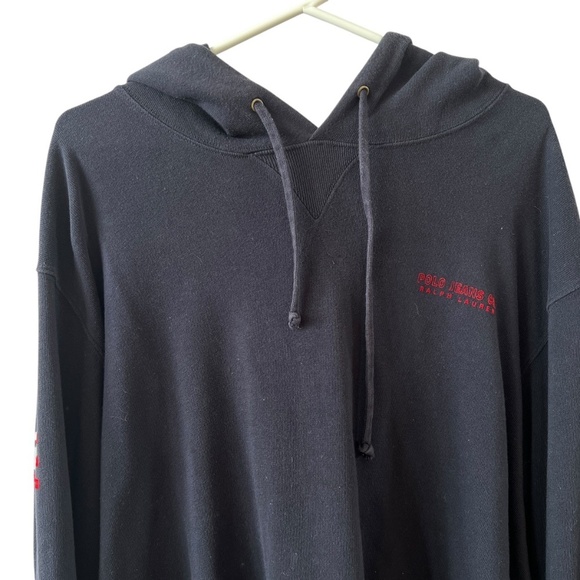 POLO JEANS CO RALPH LAUREN HOODIE SWEATSHIRT MENS XXL VINTAGE STREETWEAR - Picture 3 of 12